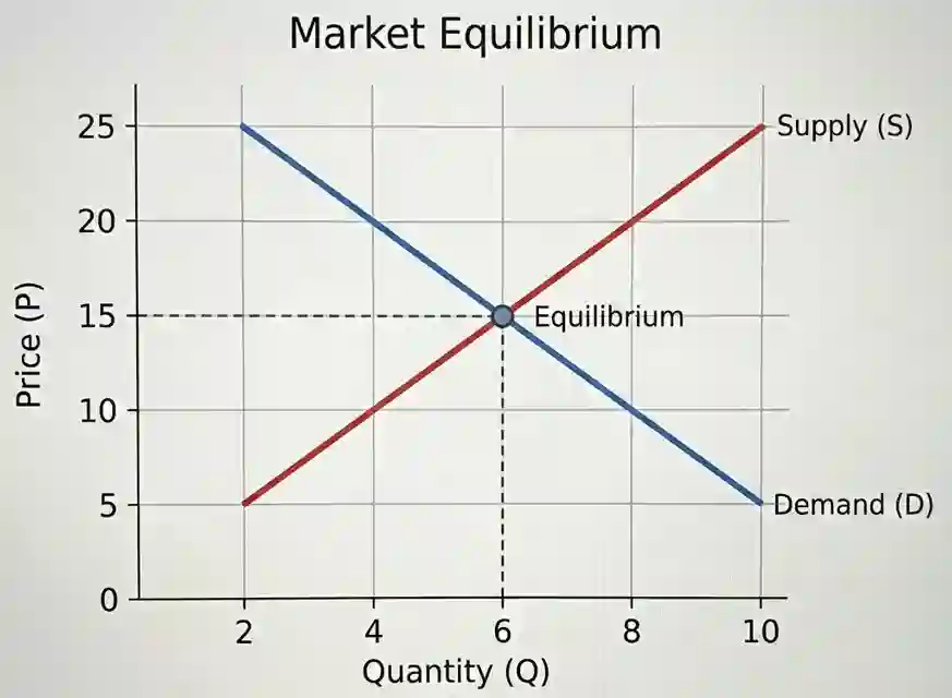 Market Demand and Supply Equilibrium Curve
