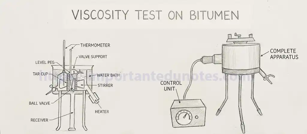 Viscosity test on bitumen using standard tar viscometer