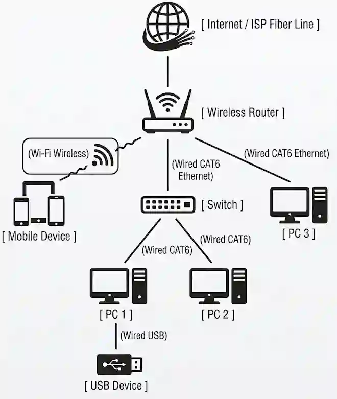 Home Network Model Layout